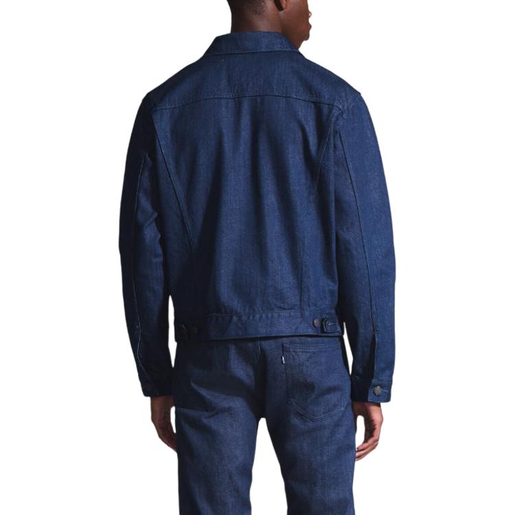 Серия Levis Bluetab™ Ss25 Серия Bluetab™ Дизайн с несколькими карманами Застежка на пуговицы Джинсовая куртка Мужские куртки Темно-индиго A5883-0003