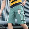 Популярные летние мужские шорты-карго, однотонные повседневные свободные рабочие брюки с несколькими карманами для фитнеса, летние мужские шорты, джоггеры