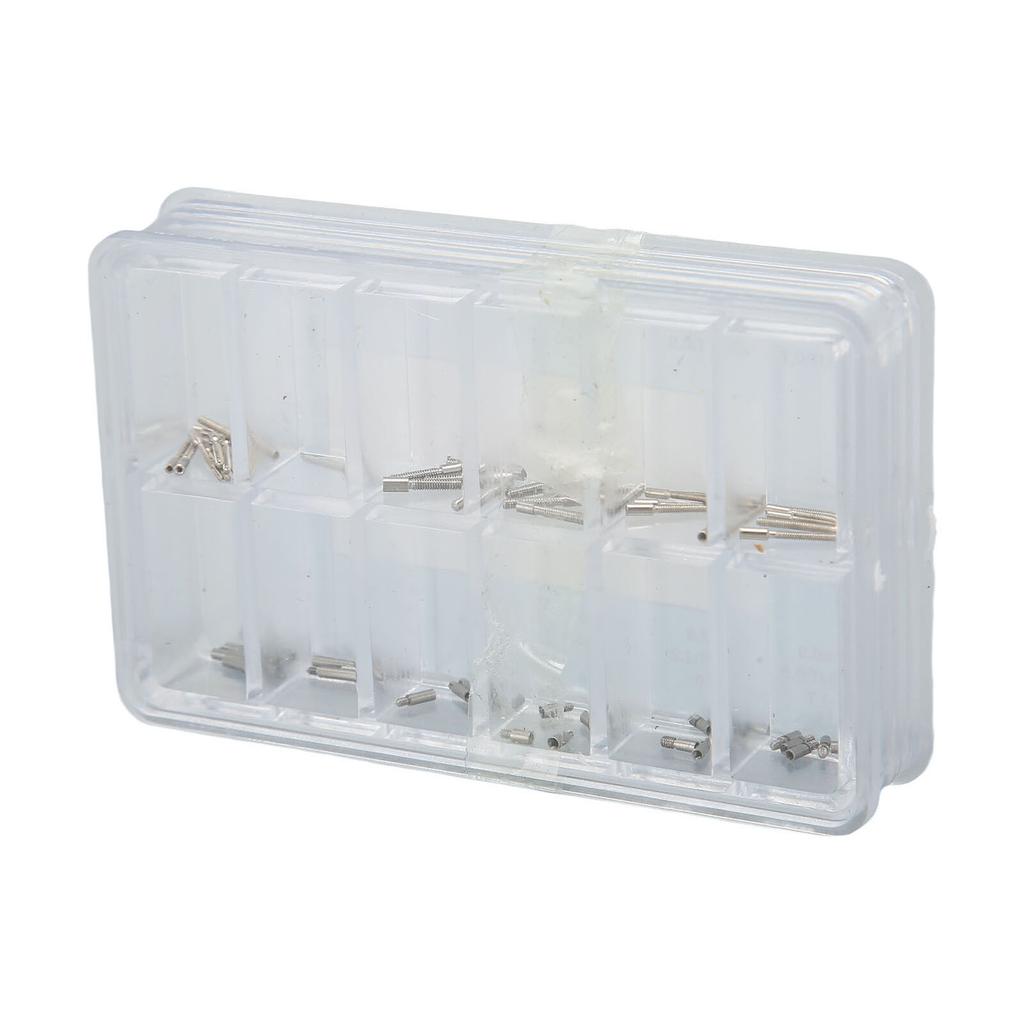 60 шт. 12 размеров Удлинитель часового вала из нержавеющей стали Переходник-соединитель заводной головки часового вала для инструментов и деталей часового мастера