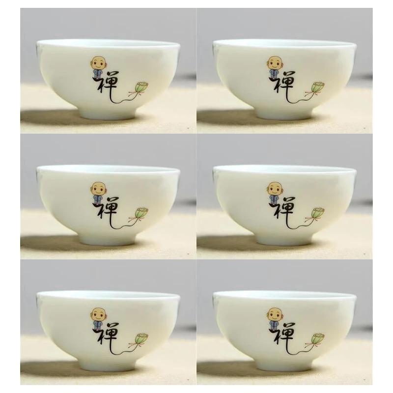 Креативный расписанный вручную керамический чайный набор из 6 чашек для чая в стиле кунг-фу, чайники для кипячения воды, чашки и кружки, кофейная кружка, заварочный чайник, бар