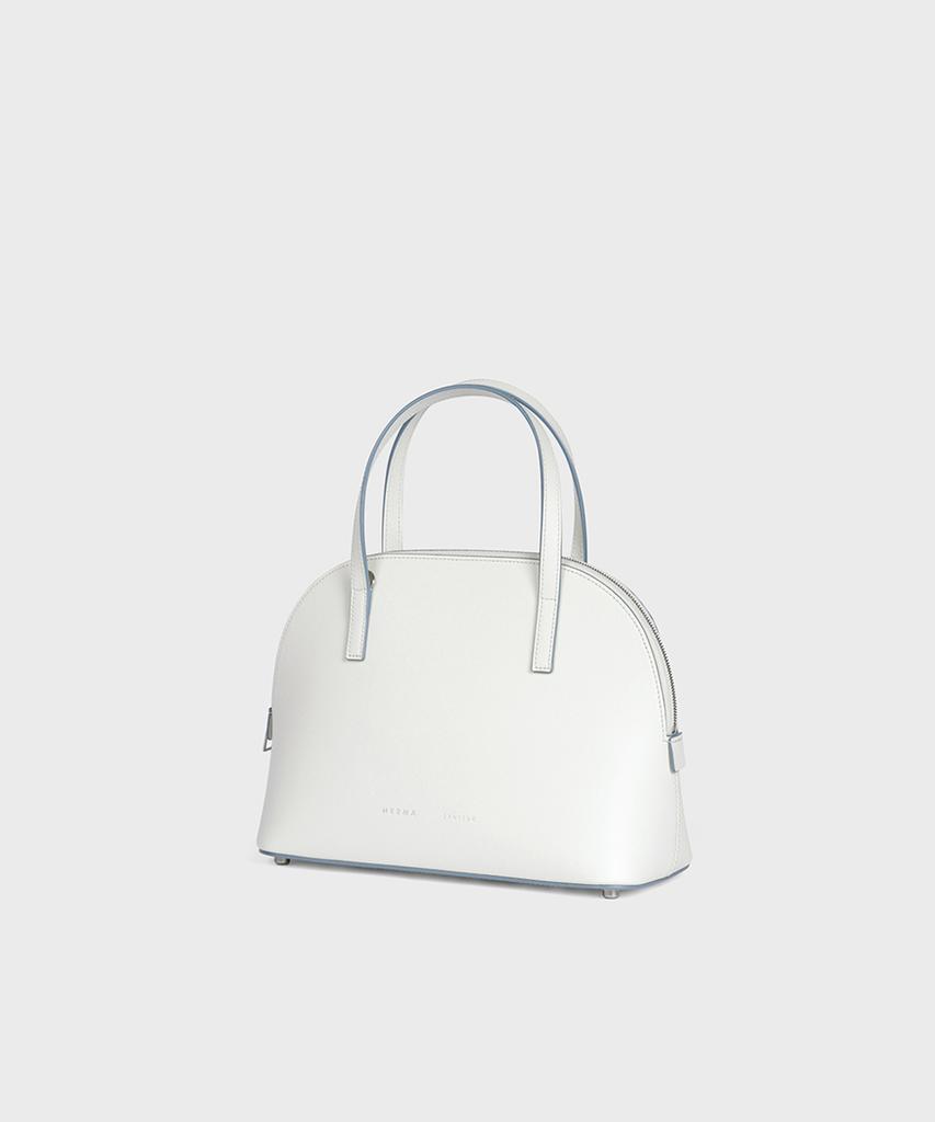 Herma Loewe 24 Top Handle Bag White Bluebell Edge