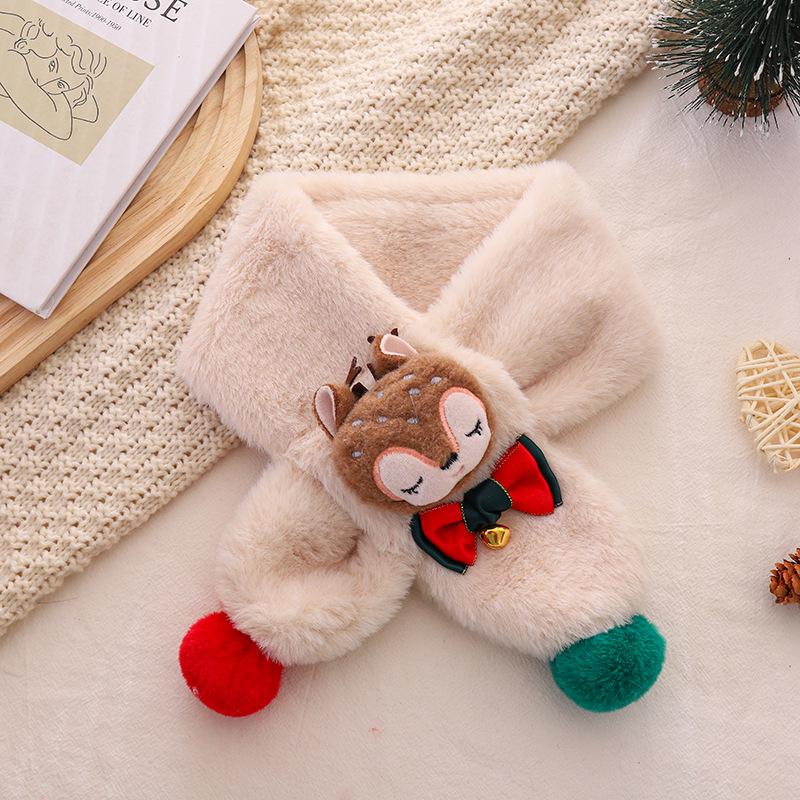 Рождественский снуд: Плюшевый зимний шарф-манишка для младенцев, малышей, мальчиков и девочек