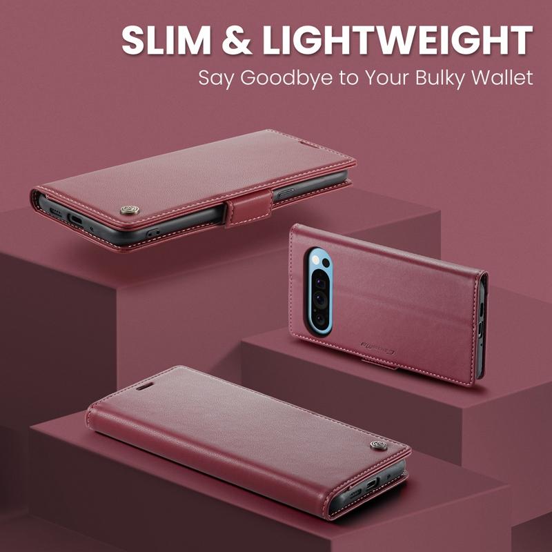 Кожаный чехол-книжка с RFID-защитой и подставкой для Google Pixel 7 8 9 Pro XL 7a 8a 9pro, чехол-обложка, кармашек для карт, задняя крышка