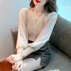 Knitted Bottoming Shirt, High-end Foreign Style Spring and Summer New Temperament Age-reducing V-neck Top, Small Shirt Inside
