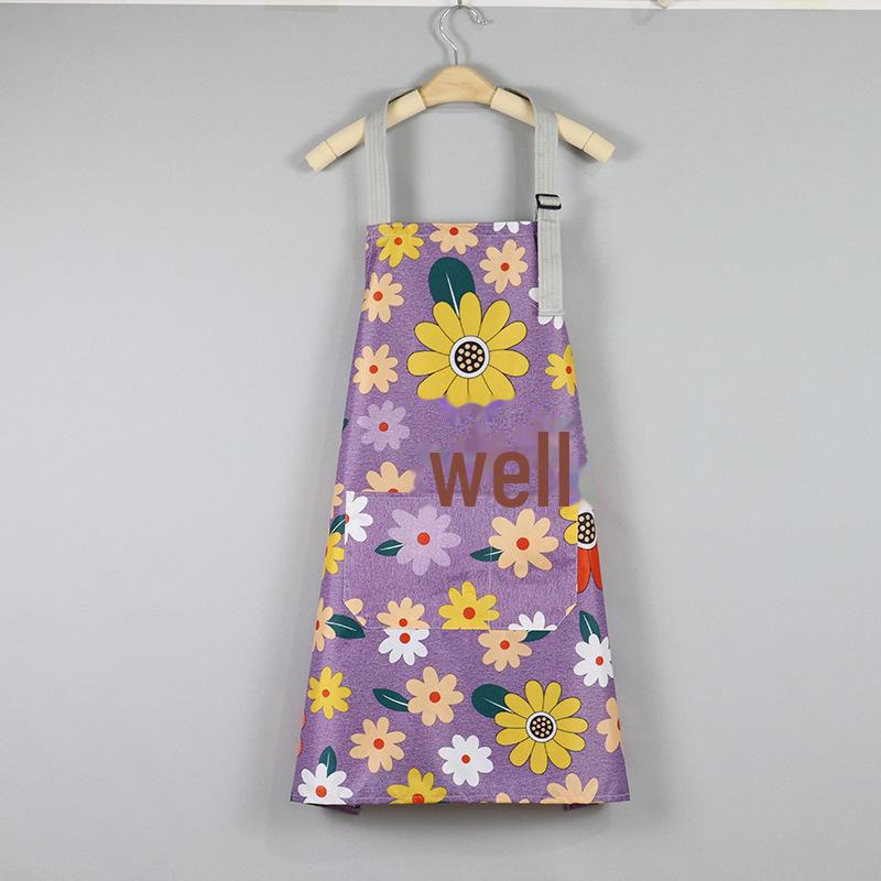 Летний женский регулируемый фартук полудлины с дышащим, водонепроницаемым и маслостойким поясом