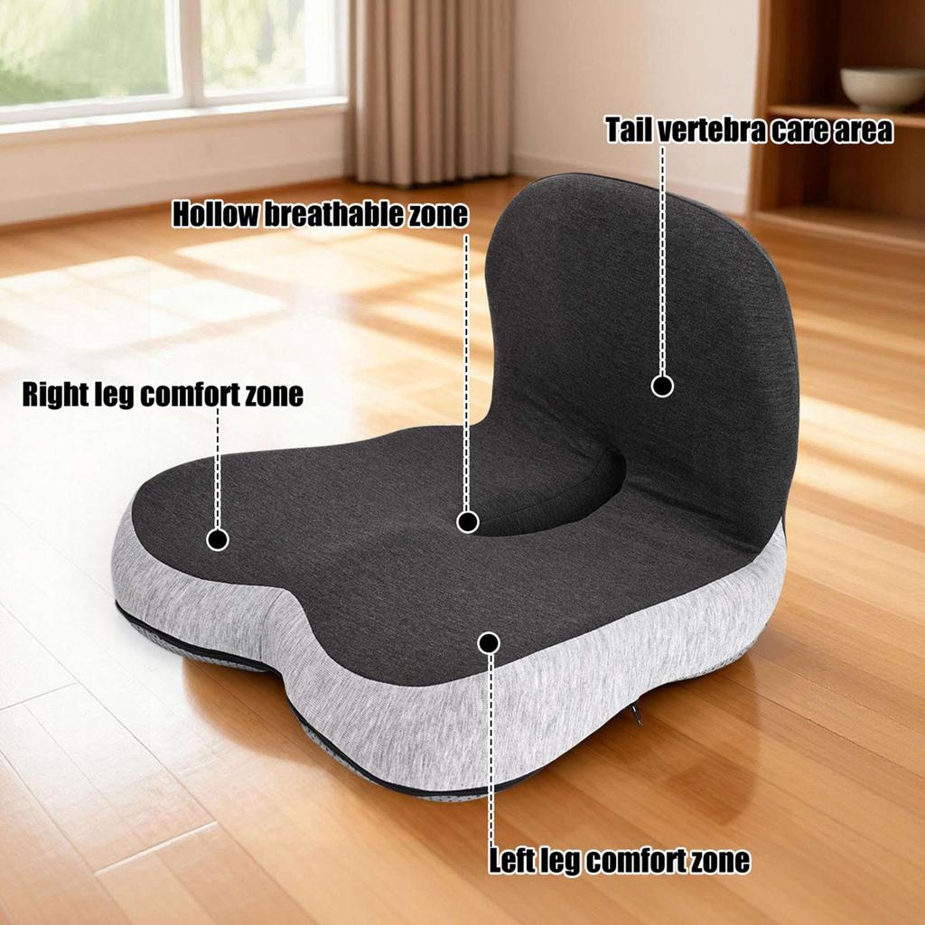 Memory Foam Seat Cushion Lumbar Support Pillow for Sciatica Tailbone Pressure Relief Coccyx Pad for Office Chair, Car,Wheelchair,Home,Office