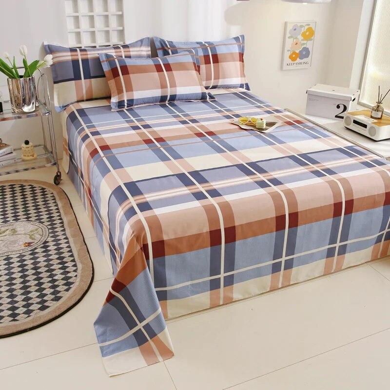 Простая хлопковая простыня с принтом, современная большая простыня, удобное студенческое покрывало, универсальная пылезащитная простыня Four Seasons