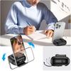 For Apple AirPods Pro Protective Case with Stand Litchi Texture Leather TPU + PC Earphone Cover with Lock Buckle and Carabiner