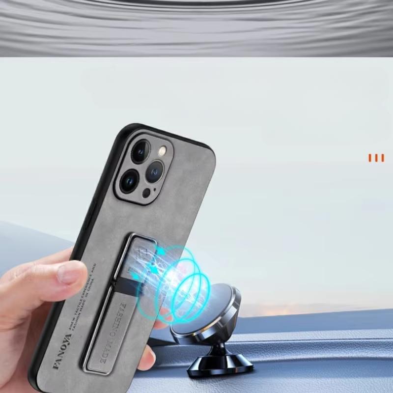 Для Redmagic 10 Air Sheepskin кожаный чехол для телефона ZTE Red Magic 10 Pro+ матовый силиконовый бампер KickStand держатель задняя крышка