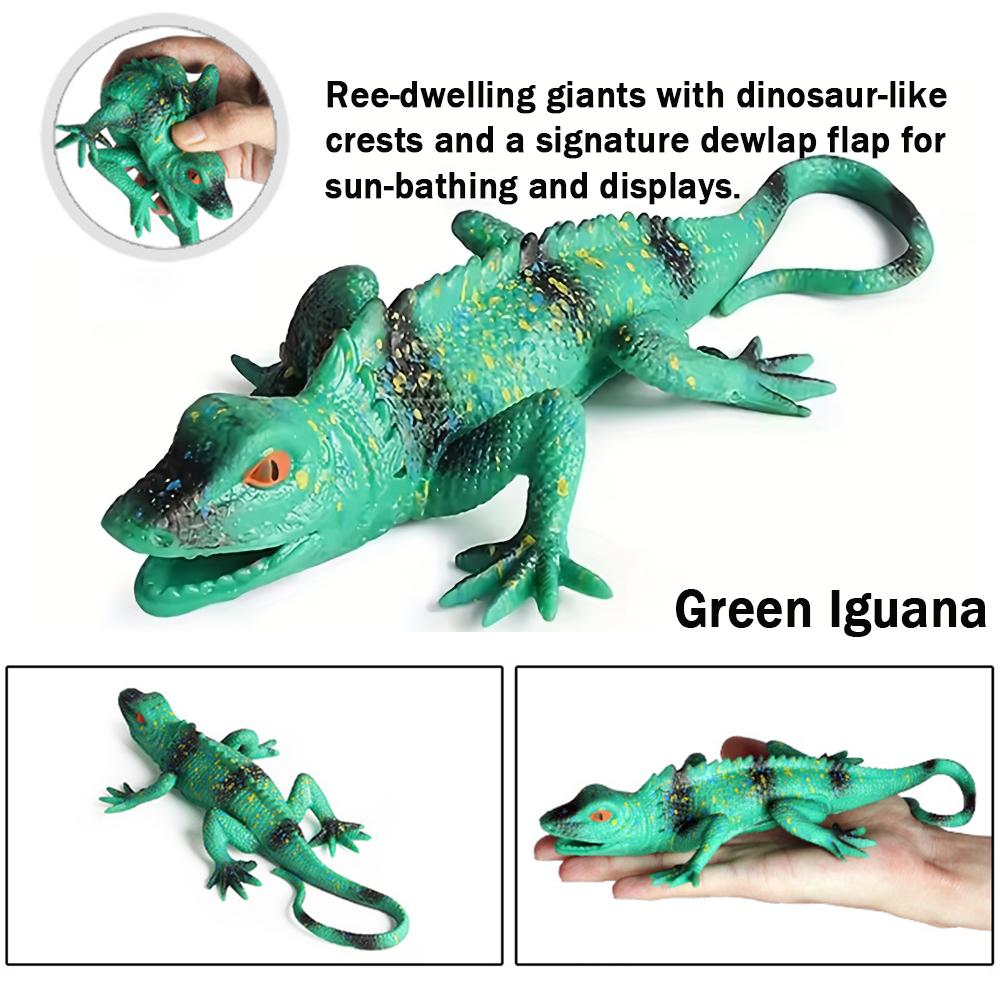 Реалистичная ящерица из ТПР, Высококачественная, Мягкая, Прочная, Моющаяся, Ультра-детализированный дизайн, Подарок на день рождения, Рождество и в школу