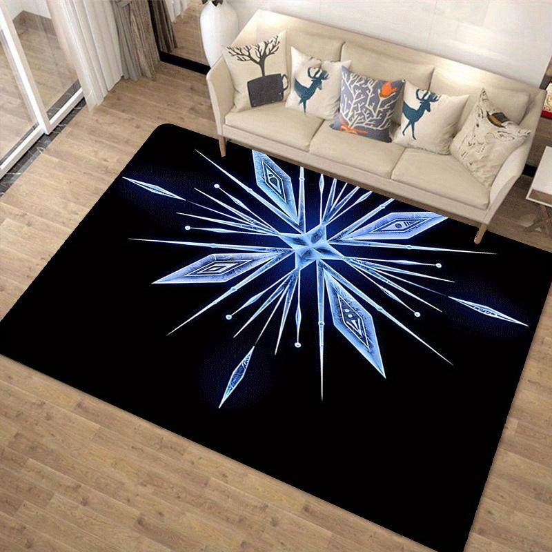 1pc Frozen Carpet Area Rug, Bedroom, and Playroom - Durable, Stain-Resistant, and Easy To Clean, Living Room, Laundry Room, Home Decor, Chri