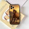 Животное Скачущая Лошадь Для IPhone 13,17,11,12,16,14,15,Plus,Pro Max Мягкий Силиконовый Черный Чехол Для Телефона