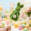 Пасхальное украшение Симуляция flocking кролик Настольное окно Вечеринка Реквизит Домашнее украшение Весна Толстый кролик Резка Ваза Аксессуар