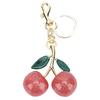 Брелок-подвеска для сумки в виде блестящей вишни, стильный женский, милый, для кошельков, сумок, автомобильный брелок, розовый