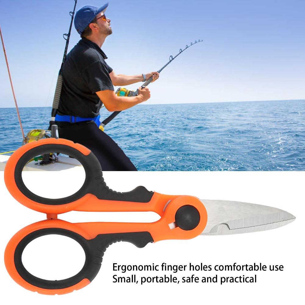 Stainless Steel Fishing Line Scissors Serrated Edge Fishing Scissors Iron Wires Cutting