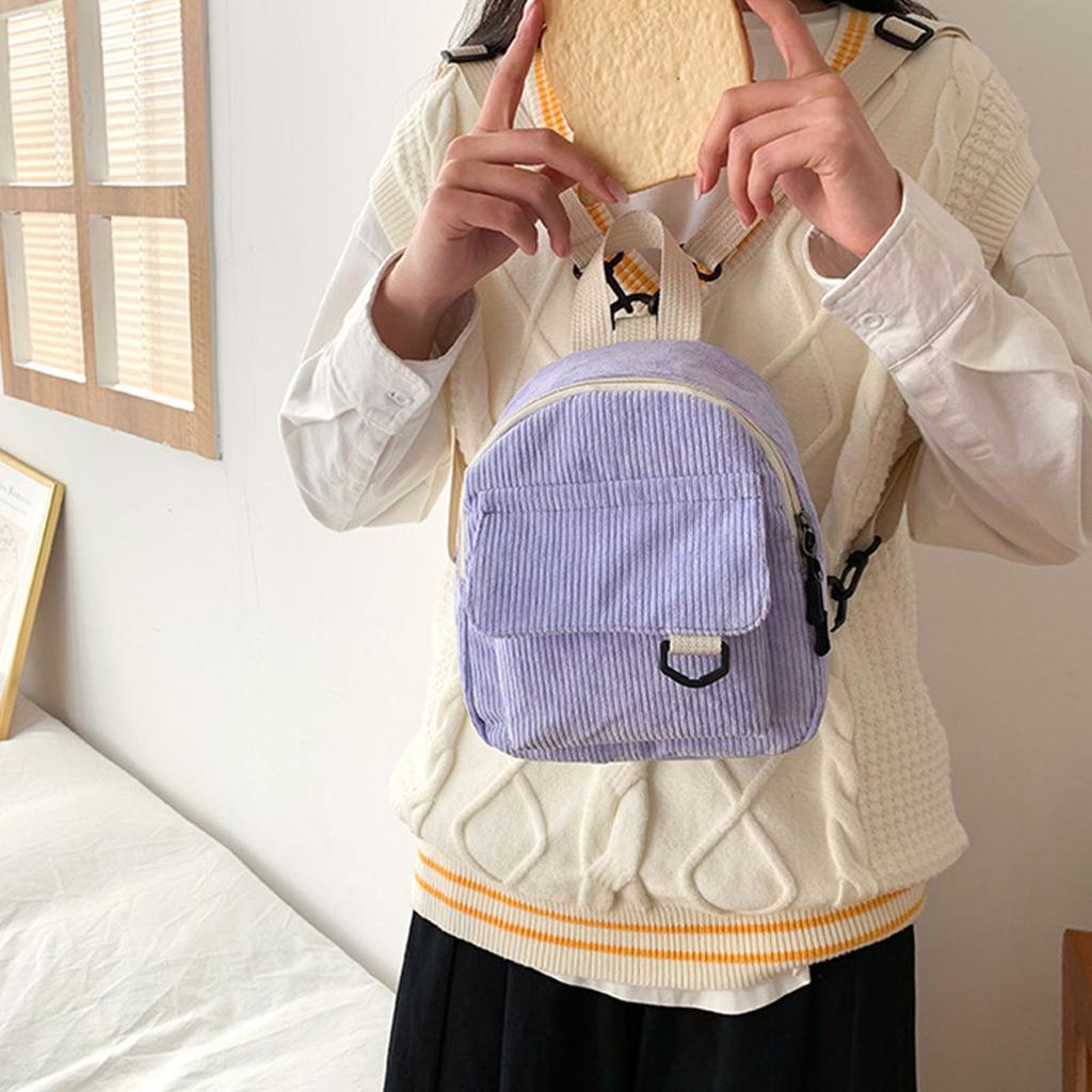 Портативный вельветовый рюкзак, маленькая дорожная сумка, сумка на два плеча, мини-рюкзак, школьный рюкзак для ежедневного ношения в магазинах