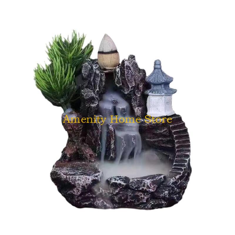 F26C Decorative Incenses ArtCrafts Flower Backflows Incenses Burners  Gift for Meditations Enthusiasts Home Decorations