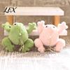 Soft Fabric Key Ring Cute Frog Plush Keychain, Stuffed Animal Pendant with Raised Paw, Cartoon Versatile Holder for Women Bag Charm Backpack,