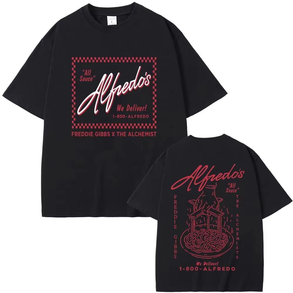 Rapper Freddie Gibbs Alfredo Cotton Mens Oneck Shirt Graphics Womens Summer Retro Gothic HipHop High Quality Luxury Tshirt