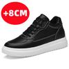 Black Sneakers For Men Causal Shoes Height Increase Insole 8cm White Taller Men's Shoes Leisure Fashion Sports Leisure Shoe Man