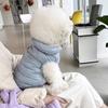 Сплошная одежда для собак Зимний жилет-пальто для щенков Водонепроницаемый пуховик для кошек Костюмы для домашних животных Чихуахуа Аксессуары Мягкая теплая куртка для собак