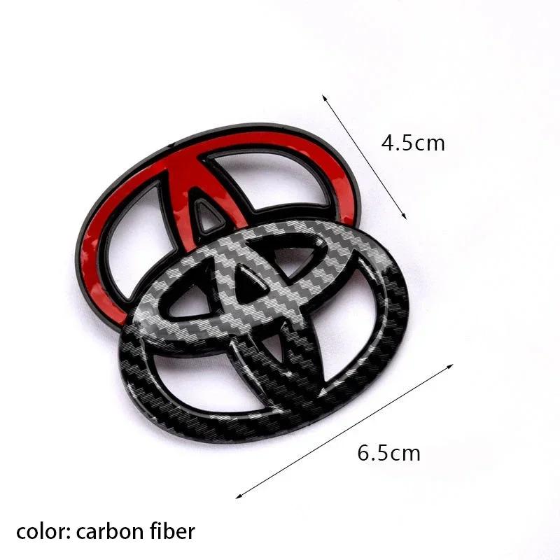 rtzup10 steering wheel Toyota logo ABS For Toyota Coorolla Camry reiz RAV4 Crown Avalon CHR car logo sticker label modified accessories