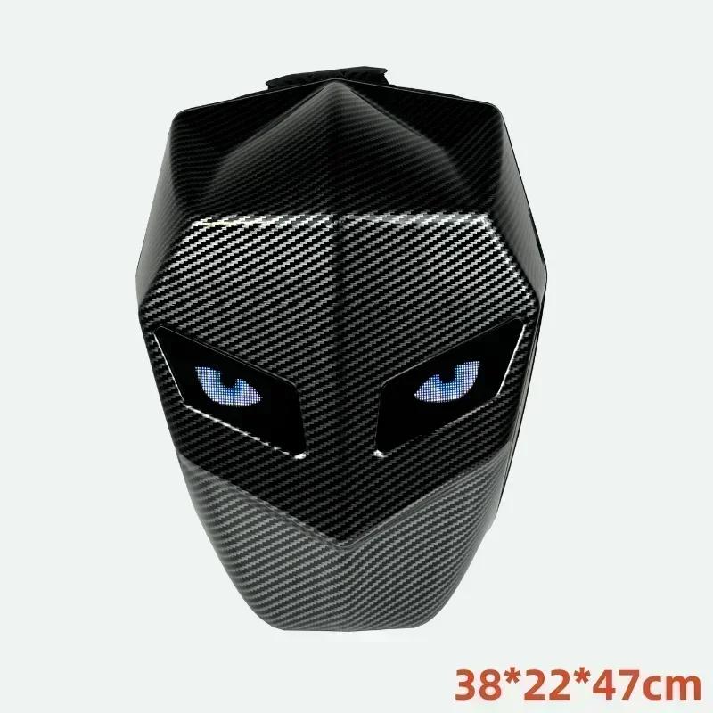 LED Light Motorcycle Tail Bag Multi-functional Durable Rear Motorcycle Seat Bag High Capacity Motorcycle Bag Rider Backpack