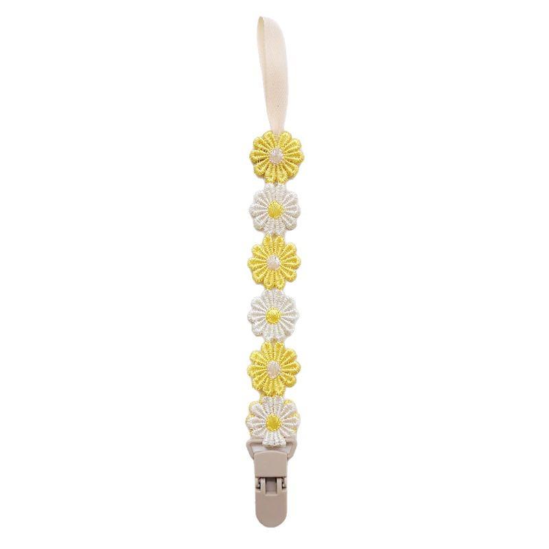 Ins-Style Daisy Fabric Pacifier Clip & Teething Stick Anti-Lost Chain
