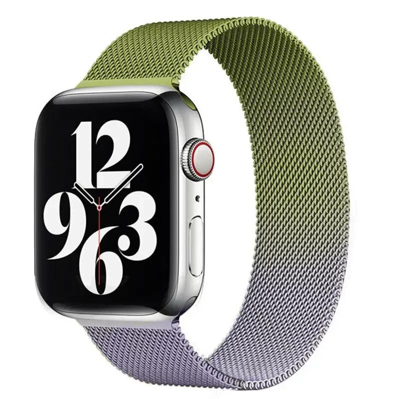 Магнитный петлевой ремешок Для Apple watch Ремешок 44мм 40мм 45мм 41мм 42мм 38мм Браслет из нержавеющей стали iWatch Серии Ultra 9 8 SE 7 6 5