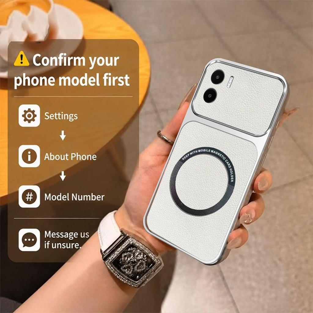 Чехол для Xiaomi Redmi A2, A1 Viral Change to 17 Магнитная Разделенная Кожаная Задняя Крышка Защита Большой Линзы