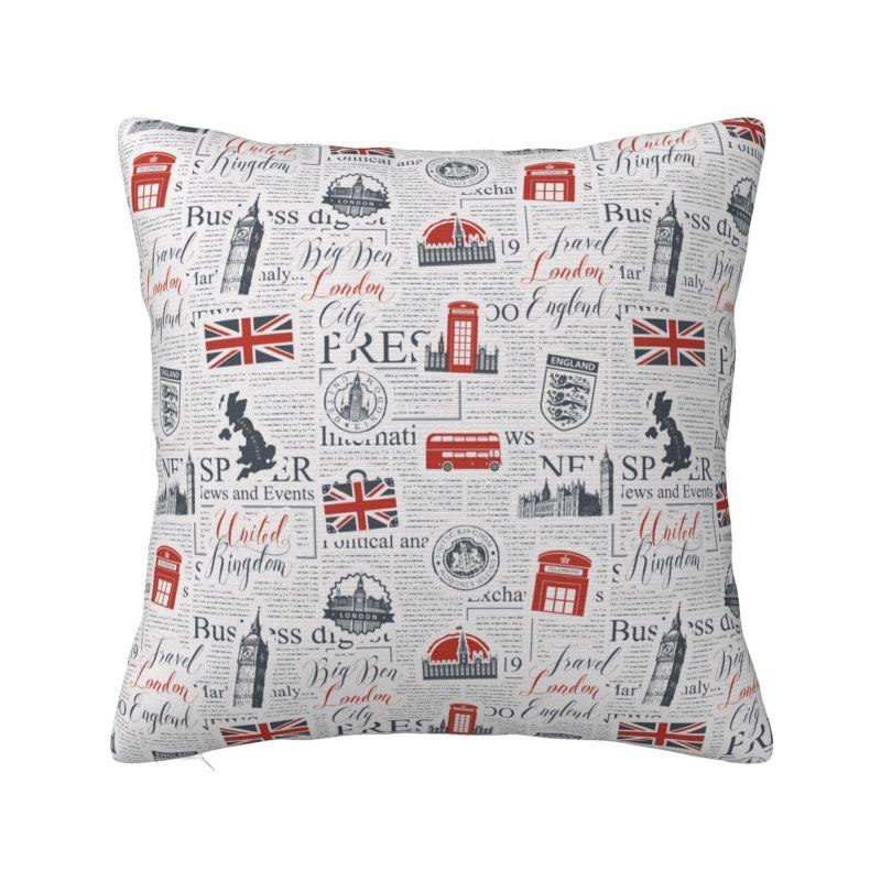 Custom Heart Of British Flag Cushion Covers United Kingdom UK Proud Soft Nordic Pillows Home Decoration