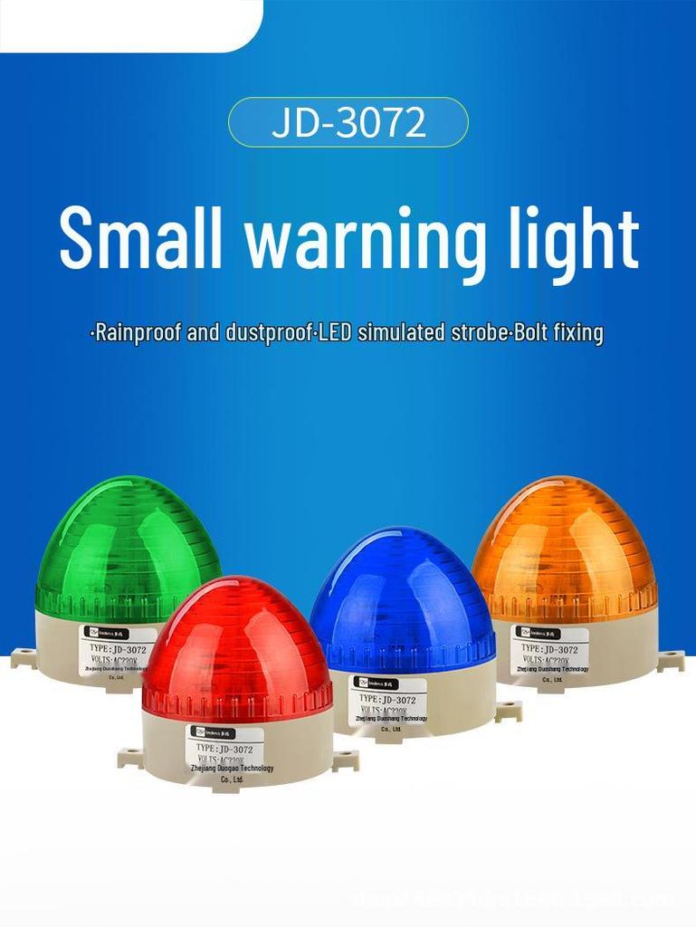 JD-3072 Мини-влагозащищенный светодиодный стробоскоп - Постоянный сигнал и сигнализация, 12В/24В/220В