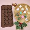 Рождественская шоколадная форма Подарочная коробка Санта-Клауса Рождественская елка Силиконовая форма DIY Шоколадная помадка Детские конфеты Десертные формы