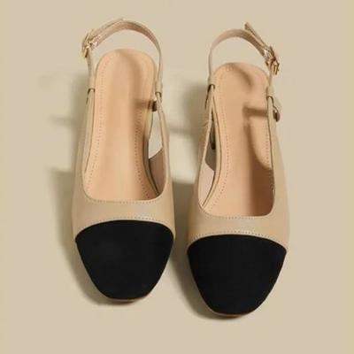 Новая летняя модная обувь на низком квадратном каблуке, корейская женская обувь одинакового цвета для вечеринок, дизайнерские универсальные сандалии Chaussure Femme