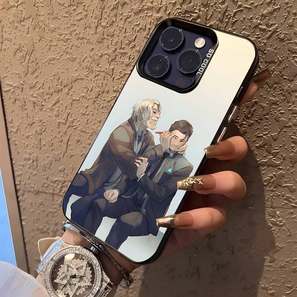 Игра C-Connor B-Стать человеком Для iPhone 17,16,15,14,13,12,11,Mini,Pro,E,SE4,XS,MAX Черный Ударопрочный Конфетный Матовый Чехол