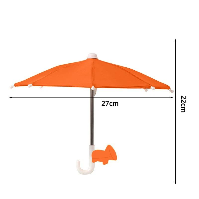 Mini Waterproof Phone Umbrella 1Pcs Anti-UV Sun Shade Clip On for Outdoor Live Streaming Selfie Camping Activities