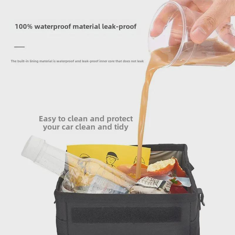 Портативный складной мусорный бак для автомобиля с многофункциональной подвесной конструкцией