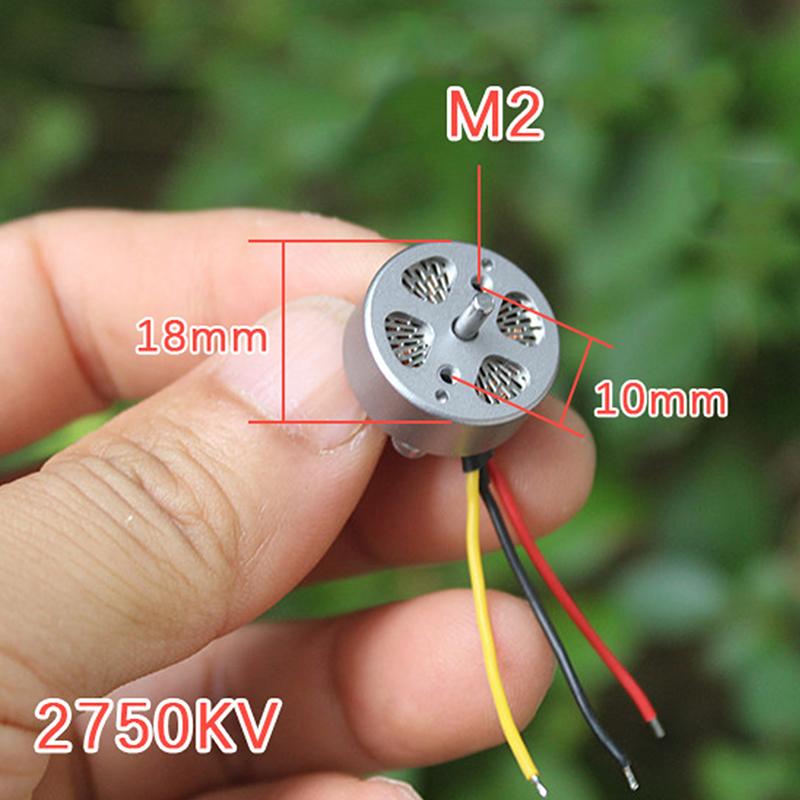 2750Kv Mini 18Mm 3-фазный бесщеточный двигатель с высокой скоростью 2S-3S 2Mm вал Rc Drone Fpv Quadcopter Aircraft Engine