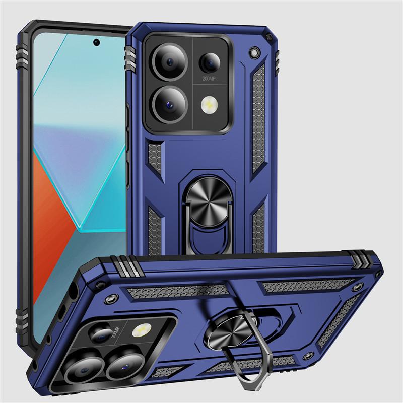 For Poco X6 5G Case Armor Shockproof Phone Case For Poko Little X6 X 6 Pocox6 5G Anti-Fall Finger Ring Holder Magnetic Cover
