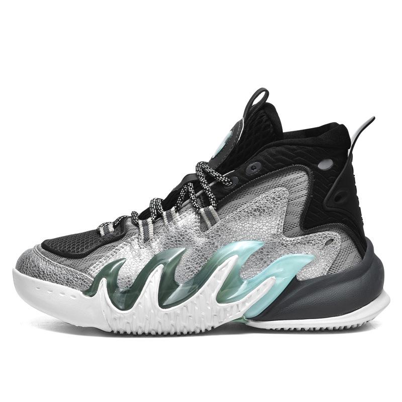 Мужские модные высокие баскетбольные кроссовки на осень — большой размер, толстая подошва, повседневный и спортивный дизайн