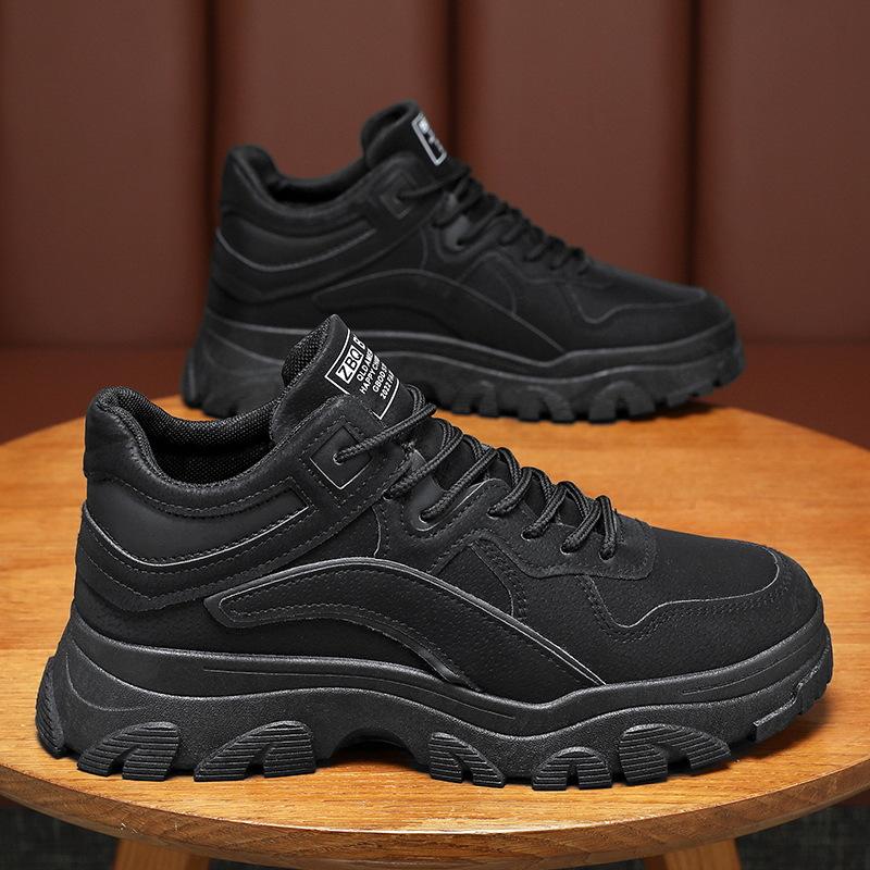 Модная мужская обувь Новые полувысокие рабочие ботинки Тренд Универсальная спортивная обувь Ботинки-дезерты Зимние теплые ботильоны Уличная обувь на платформе