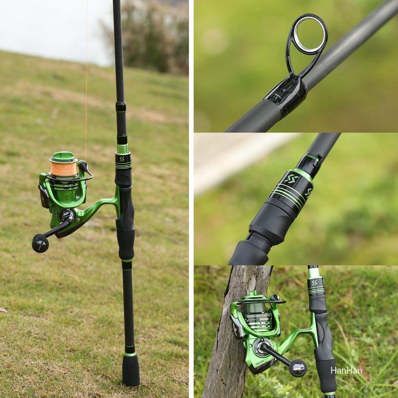 Удочка 1,8 м 2,1 м, карбоновая портативная телескопическая удочка, спиннинговая удочка, рыболовные снасти для окуня