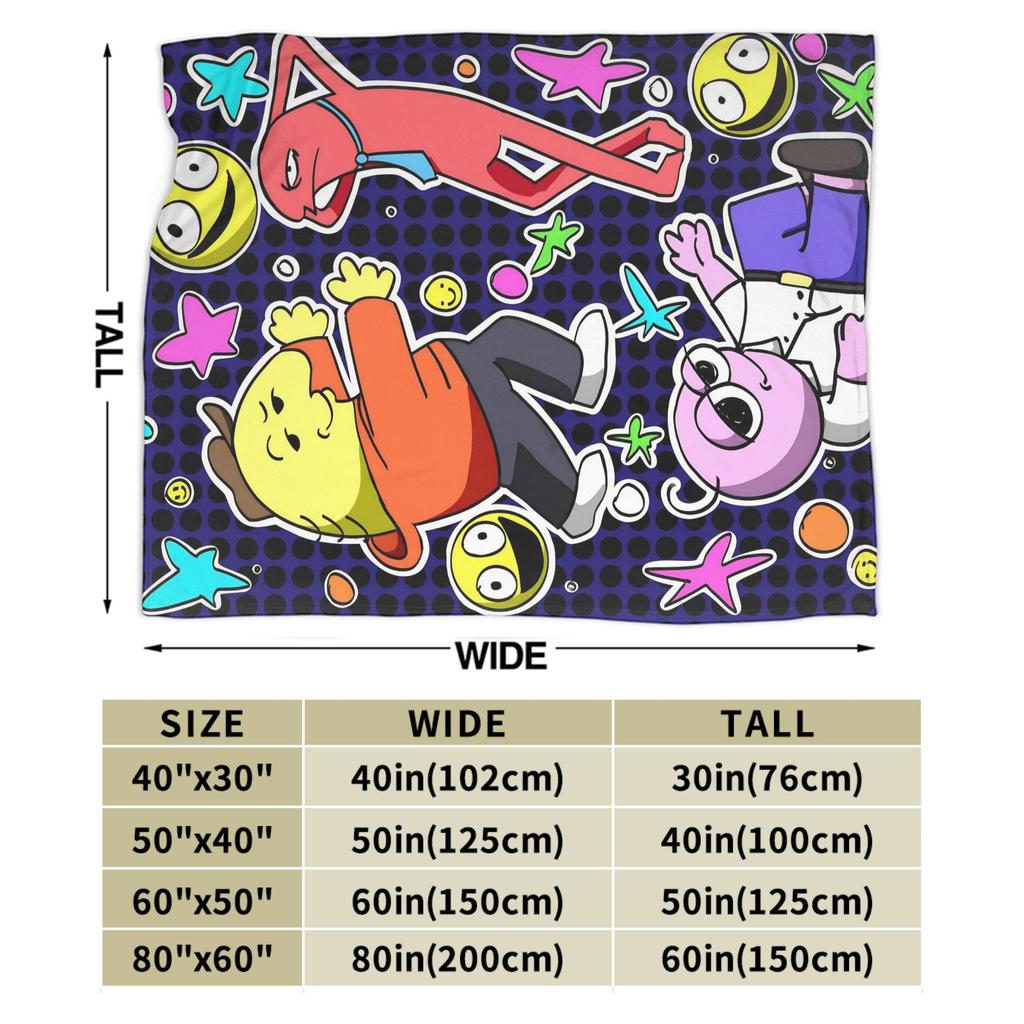 Smiling Friends Pim and Charlie Print Blanket Men Women Super Soft Cozy Throw Blankets for Living Room 50x60 Inches Multi-size