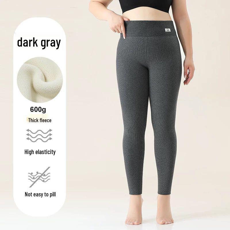 Женские хлопковые леггинсы большого размера на флисовой подкладке - Очень толстые, с высокой посадкой, в вертикальную полоску, размеры до 200 цзинь