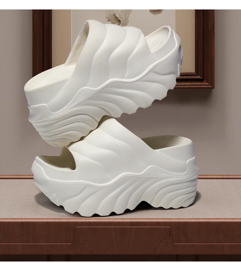 Women's Summer Platform Wedge Sandals - Thick-Soled, High Heels for Outdoor Height Boost and Slimming Comfort.