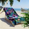 Purple Flowers Artistic Design Beach towel quick-drying for travel outdoor sports jogging beach and swimming