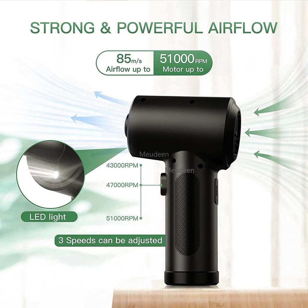 Электрический беспроводной воздушный пылесос, сжатый воздуходув, пистолет-пылесос 51000 об/мин, тип C, воздушный пылесос для клавиатуры компьютера, чистый гаджет, воздуходувка