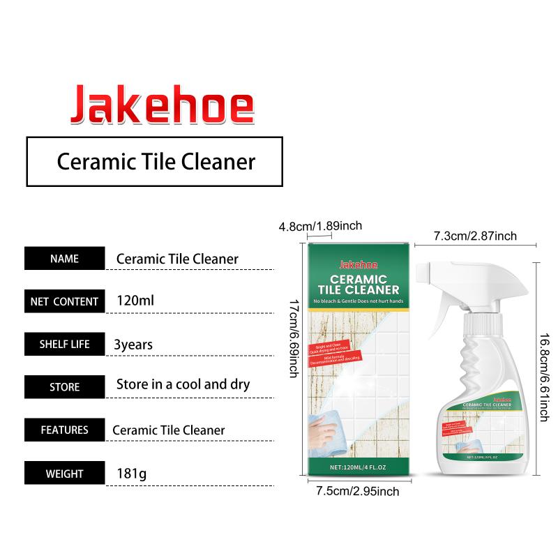 Jakehoe Спрей для чистки плитки Удаление пятен Очистка столешницы из плитки Многоцелевой спрей для чистки плитки для дома