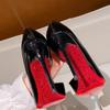 High Heel Pointed Toe Stiletto Heel Red Sole Fashion Women's Shoes Shallow Mouth Super High Heel 10cm Women's Shoes Lolita Shoes
