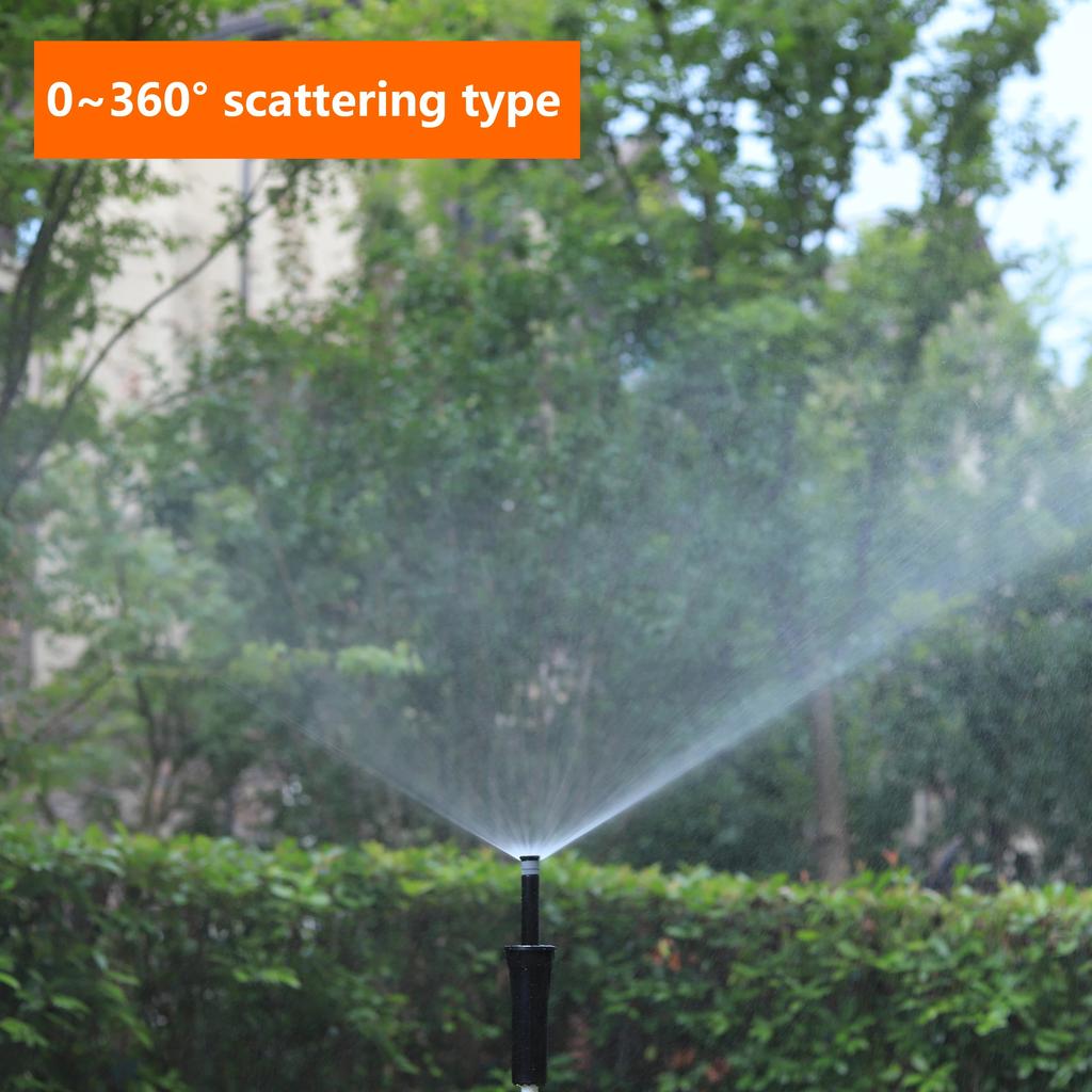 1/2" Female Thread Buried Pop-Up Sprinkler 360° Automatic Lift Type Scattering Ray Jet Nozzle Lawn Green Belt Irrigation Device